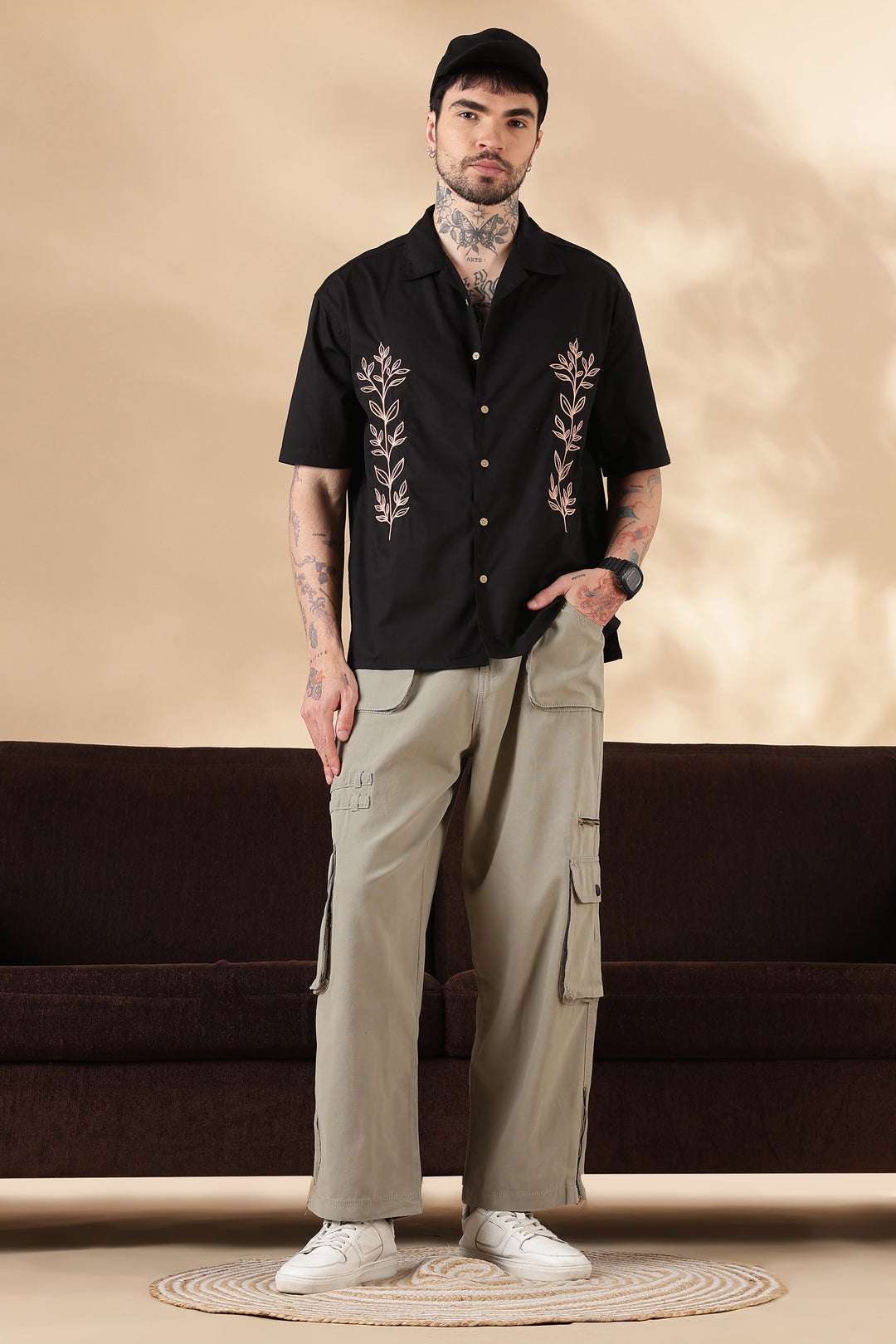 Cream Dyed : Cargo Pants