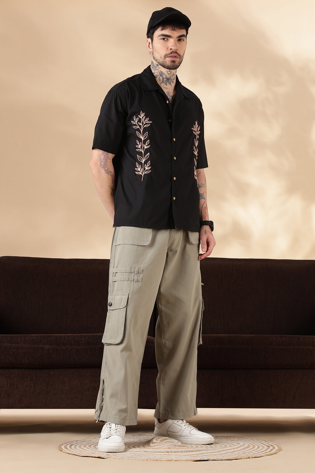 Cream Dyed : Cargo Pants