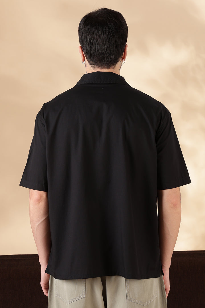 Root : Embroidery Black Shirt