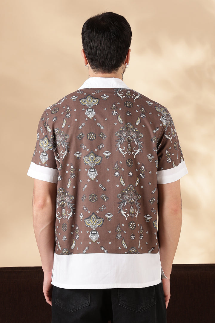 Bandana Block Printed Cuban Shirt
