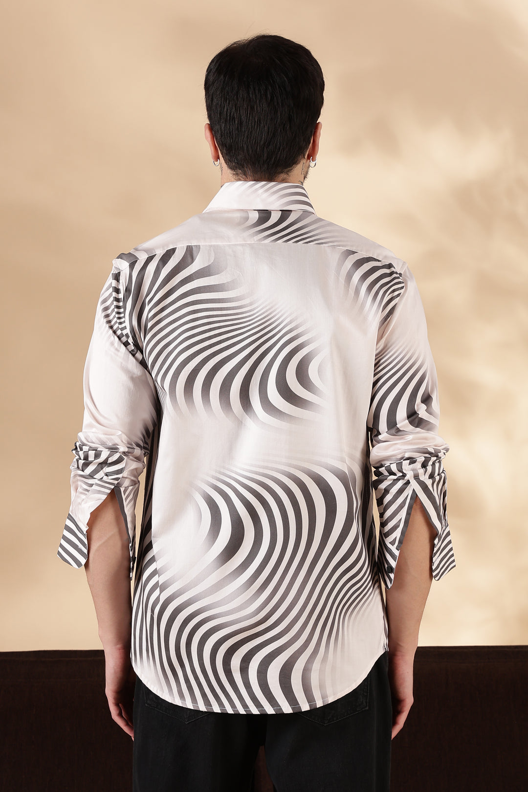 Glance : Printed Satin Shirt