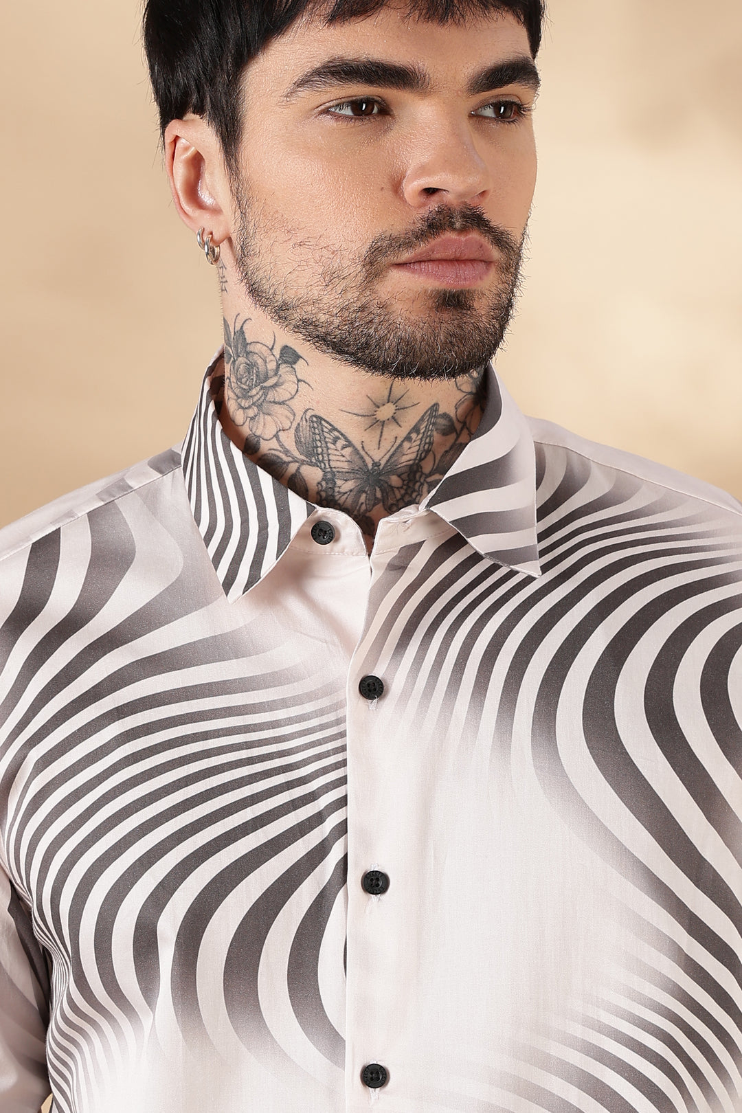 Glance : Printed Satin Shirt