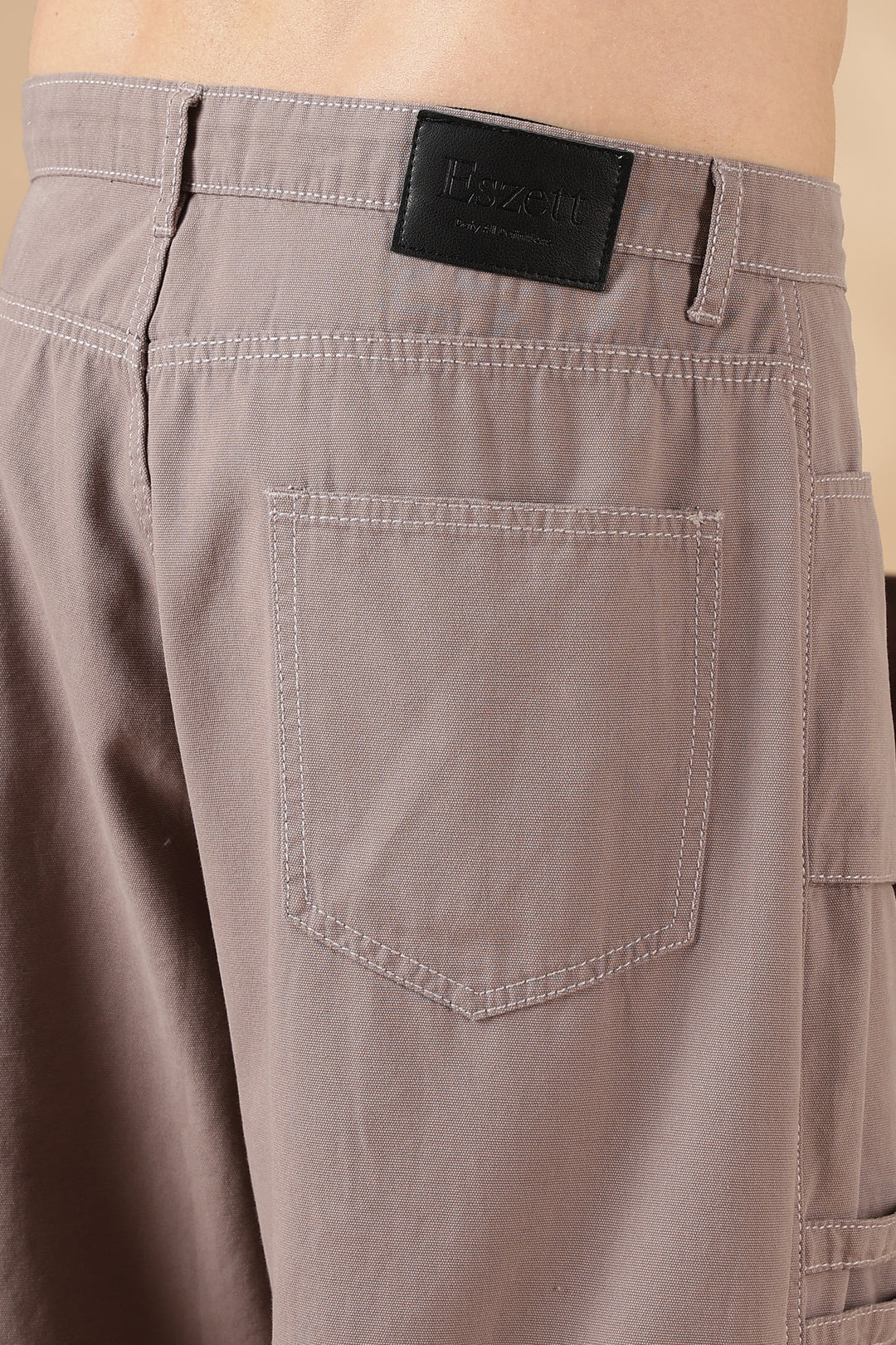 Peach Dyed : Baggy Cargo Pants