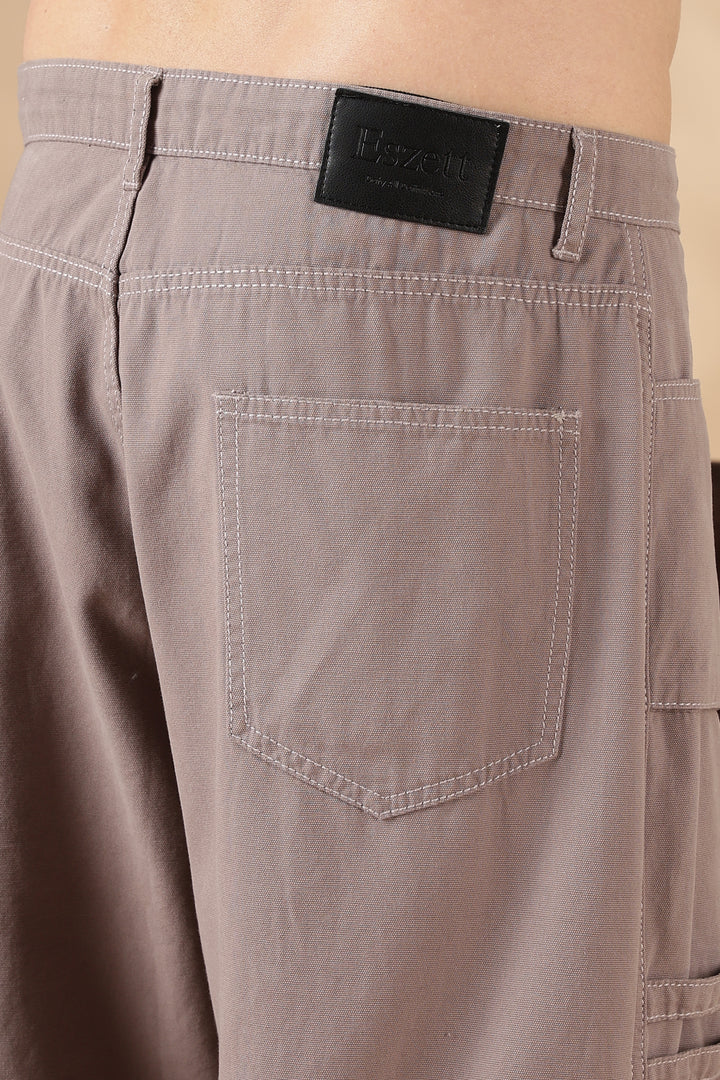 Peach Dyed : Baggy Cargo Pants