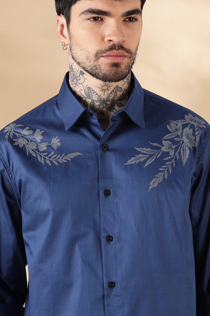 Harmony: Blue Printed Shirt
