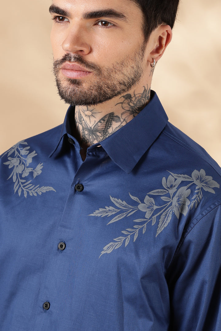 Harmony: Blue Printed Shirt