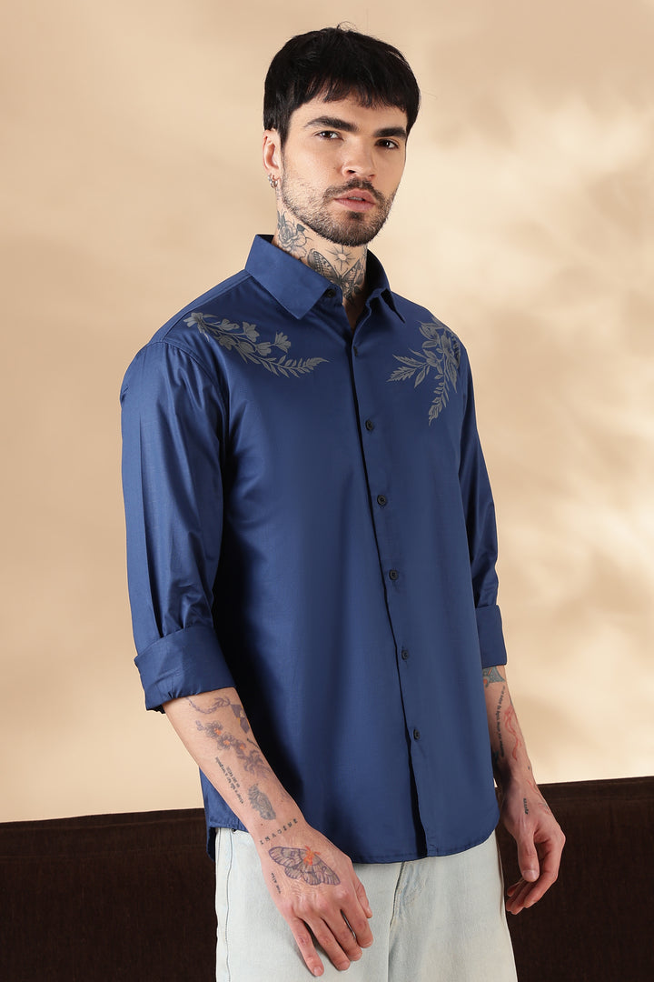 Harmony: Blue Printed Shirt