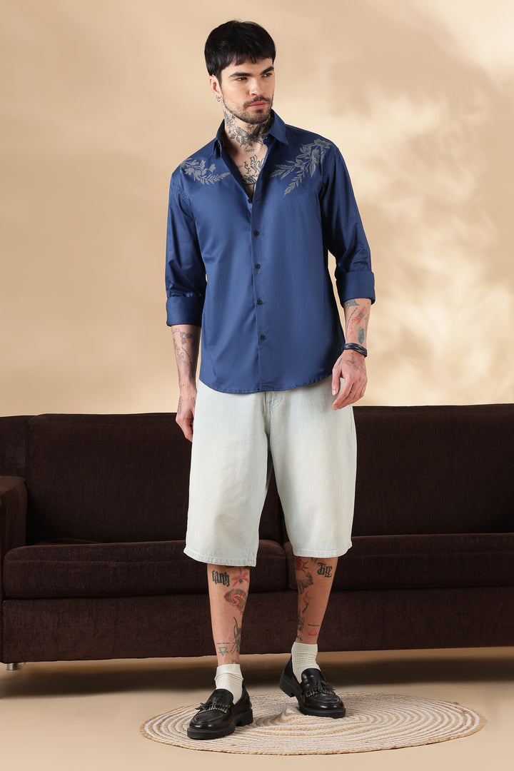 Harmony: Blue Printed Shirt