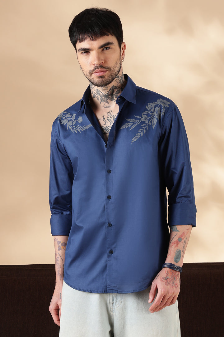 Harmony: Blue Printed Shirt