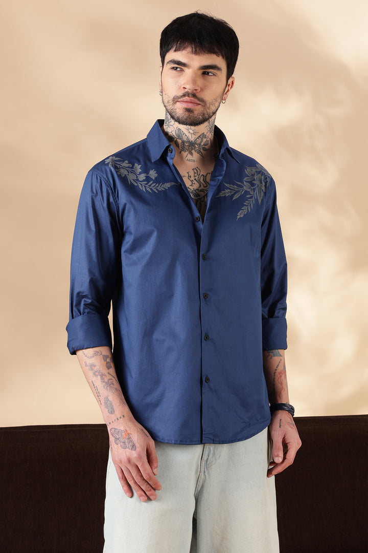 Harmony: Blue Printed Shirt
