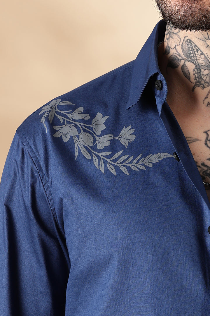 Harmony: Blue Printed Shirt