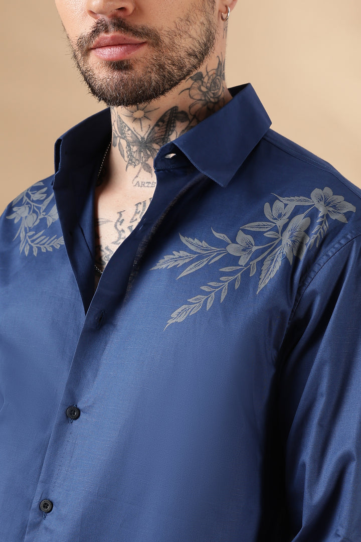 Harmony: Blue Printed Shirt