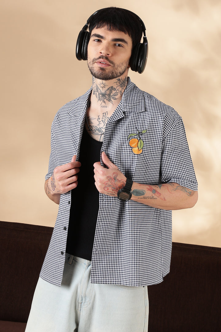 Plaid: Fruity Embroidery Shirt