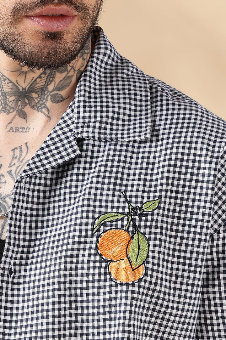 Plaid: Fruity Embroidery Shirt