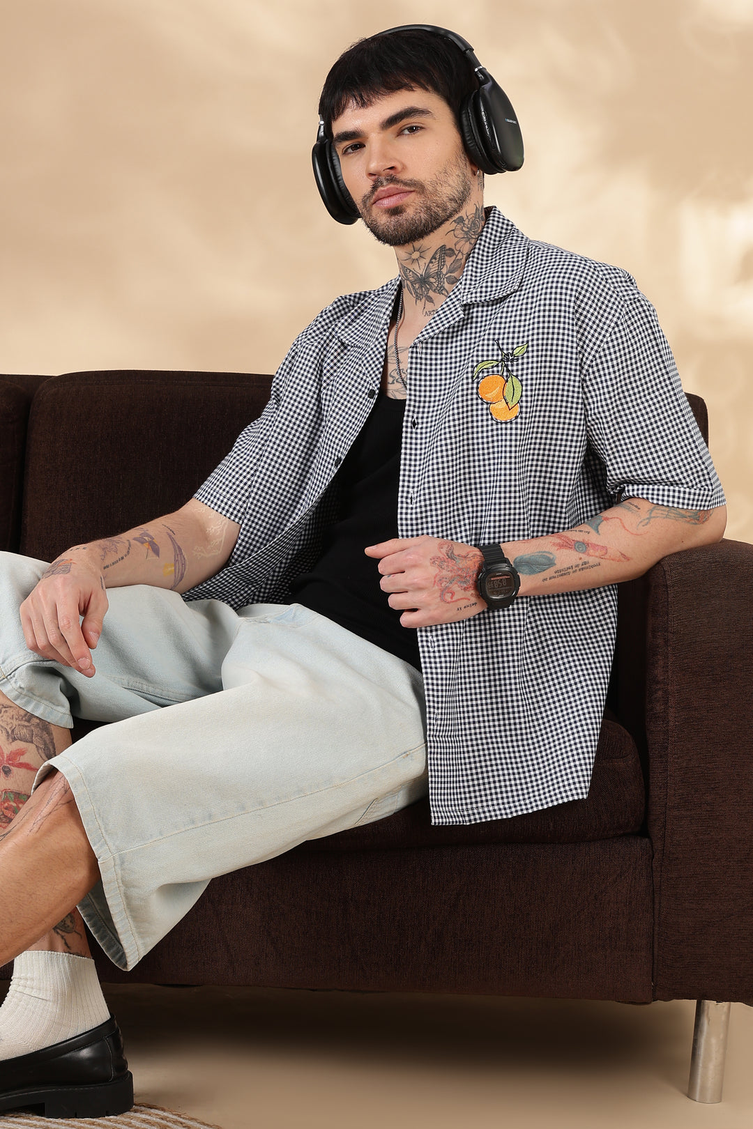 Plaid: Fruity Embroidery Shirt
