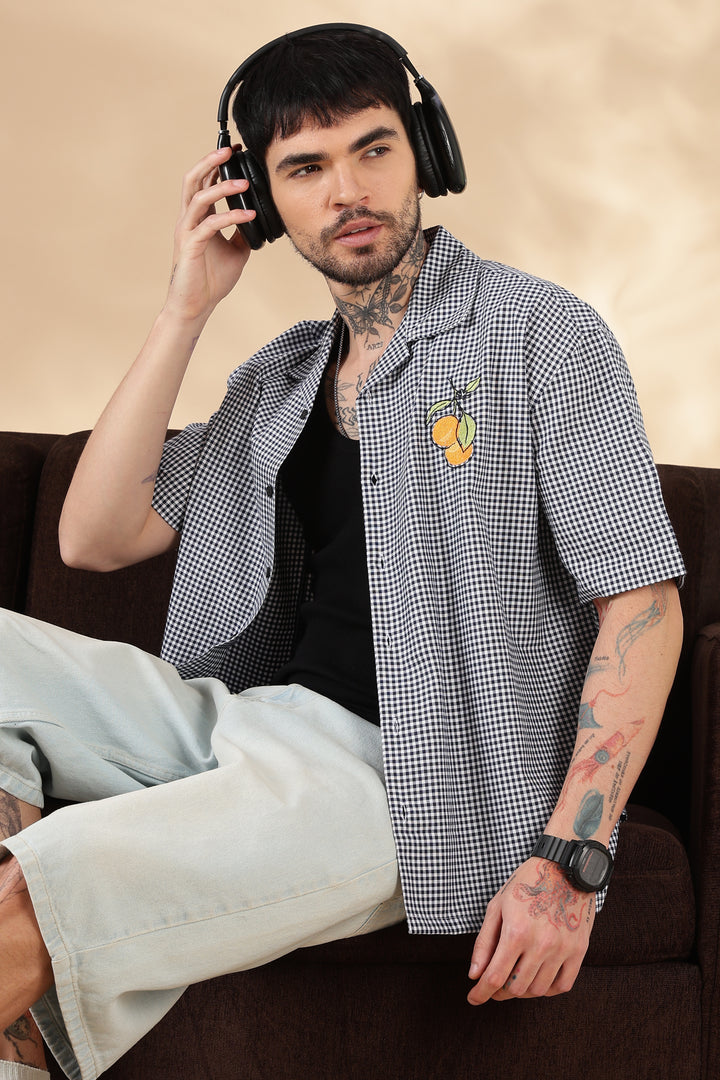 Plaid: Fruity Embroidery Shirt