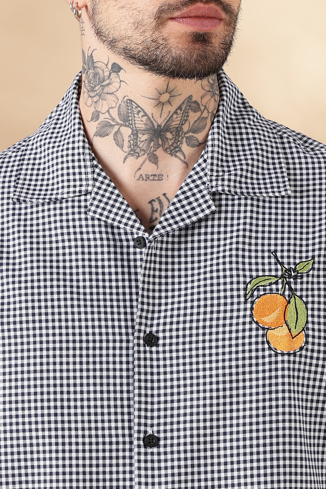 Plaid: Fruity Embroidery Shirt