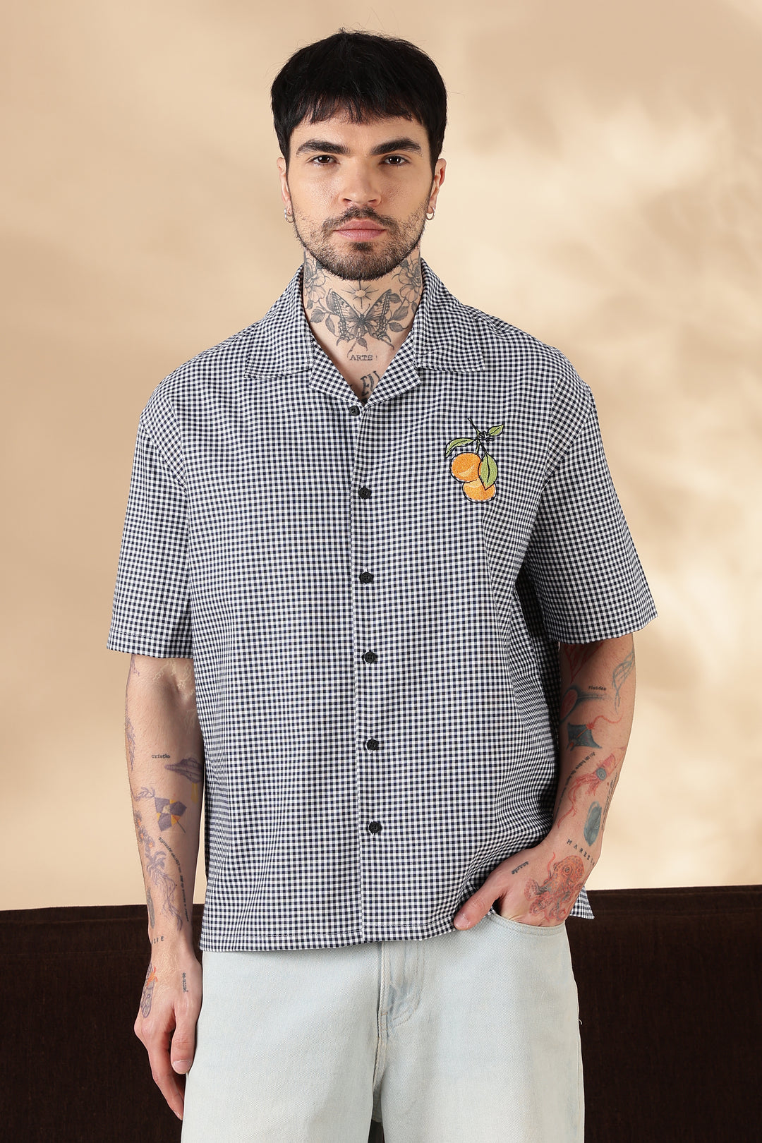 Plaid: Fruity Embroidery Shirt