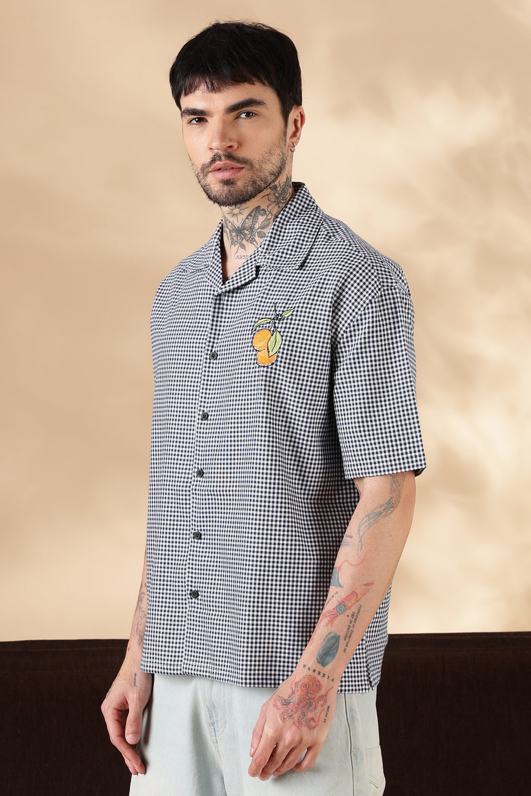 Plaid: Fruity Embroidery Shirt