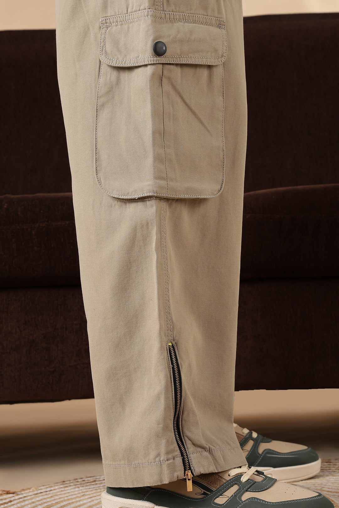 Cream Dyed: Cargo Pants