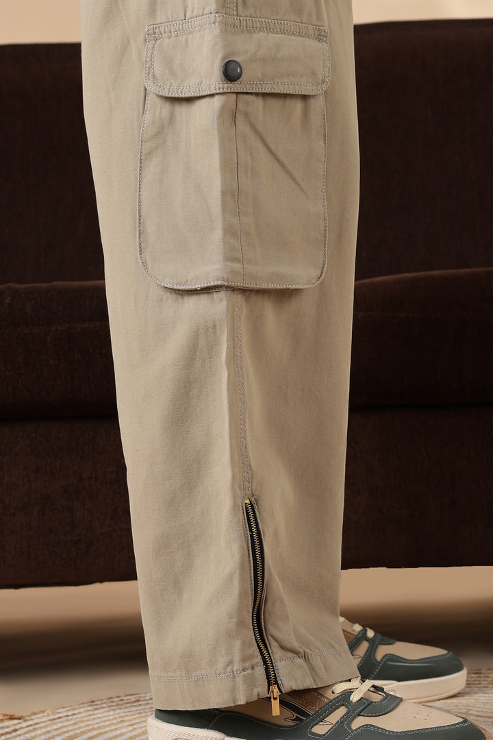 Cream Dyed: Cargo Pants