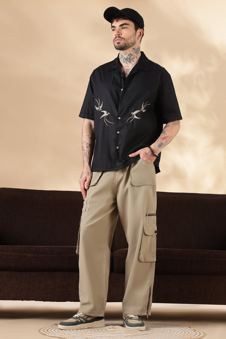 Cream Dyed: Cargo Pants