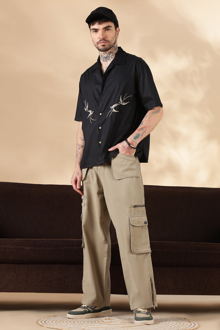 Cream Dyed: Cargo Pants