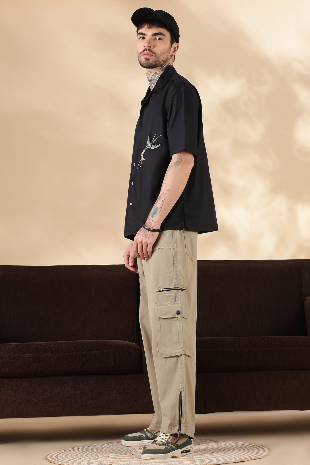 Cream Dyed: Cargo Pants