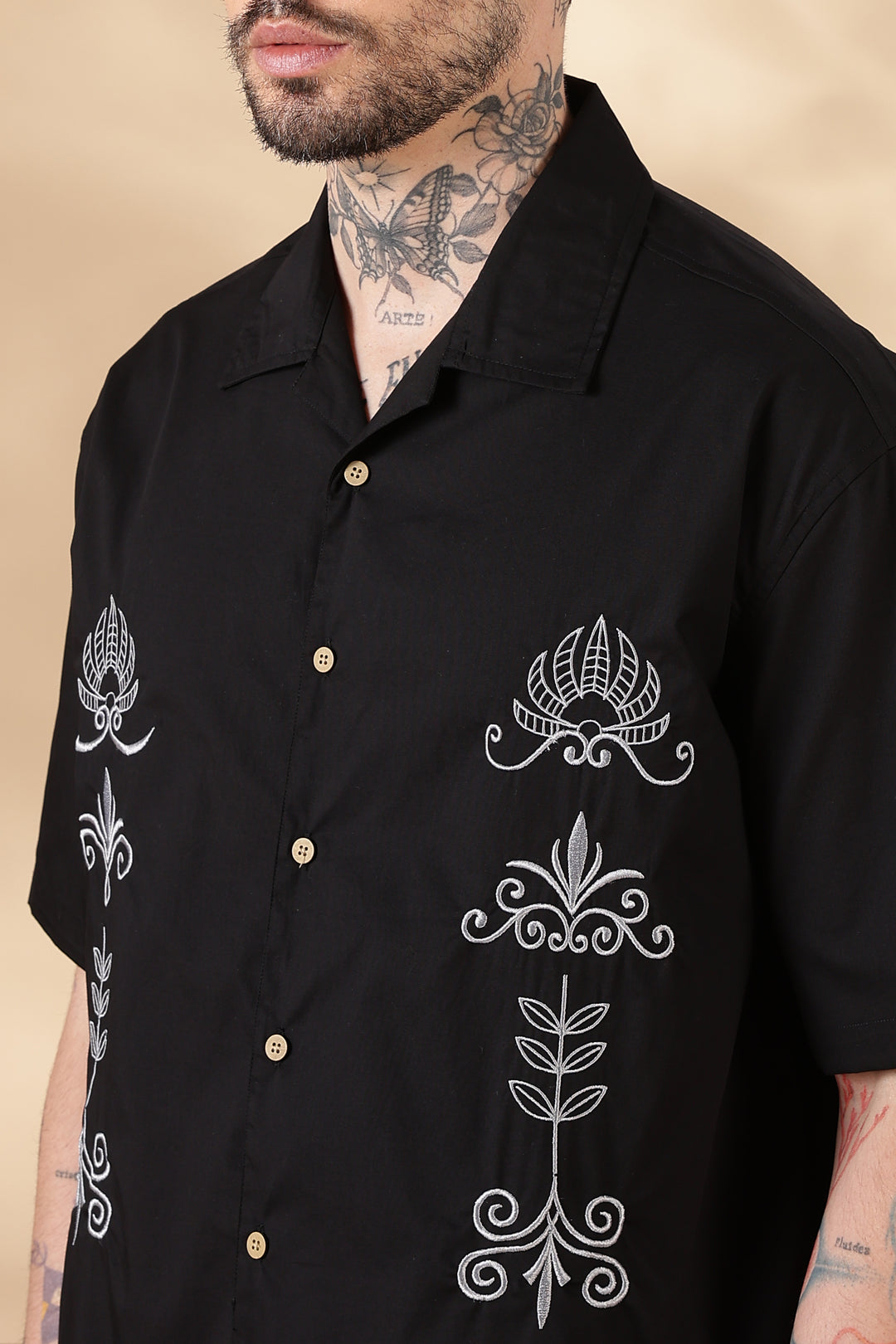 Artwork : Embroidery Black Shirt