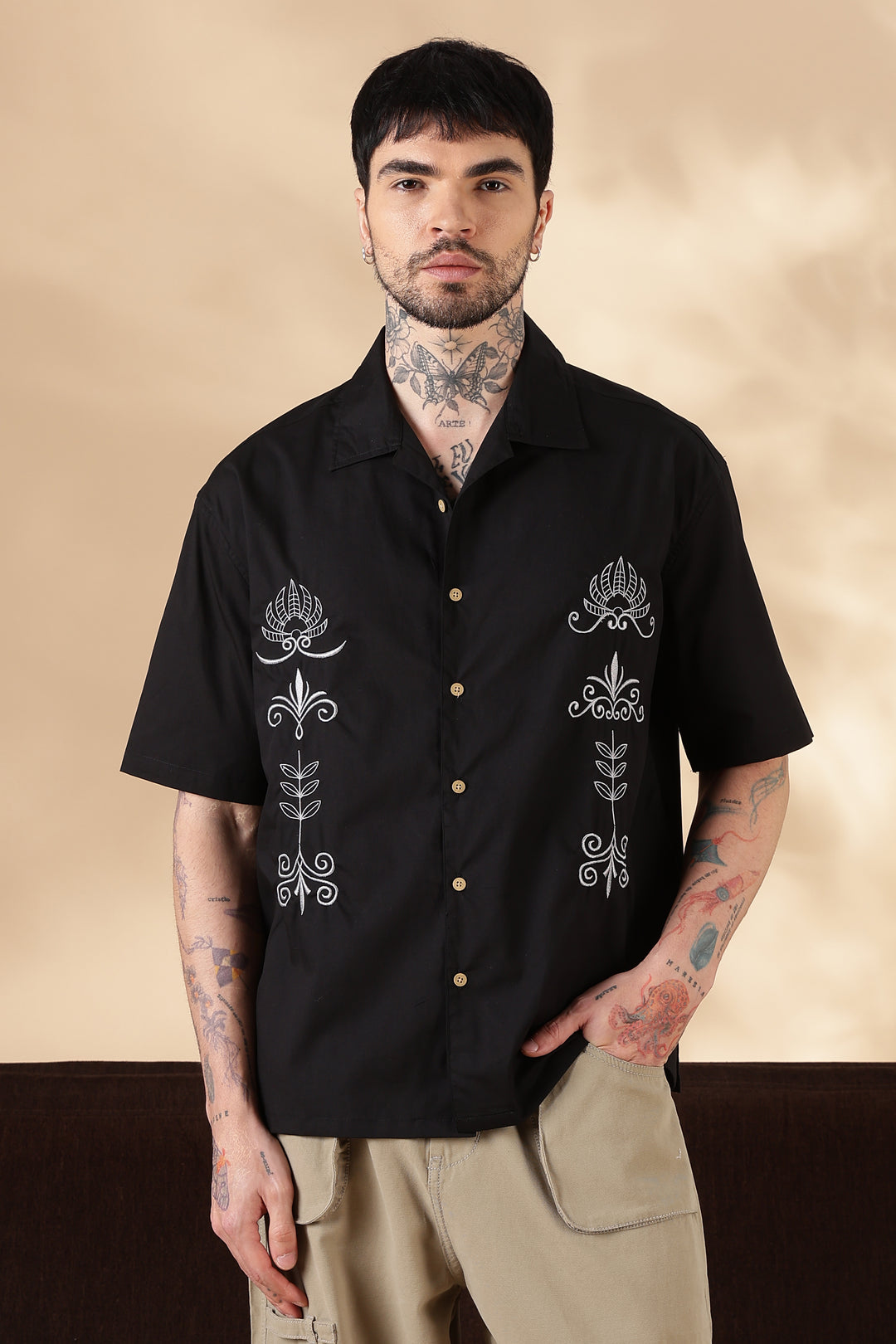 Artwork : Embroidery Black Shirt