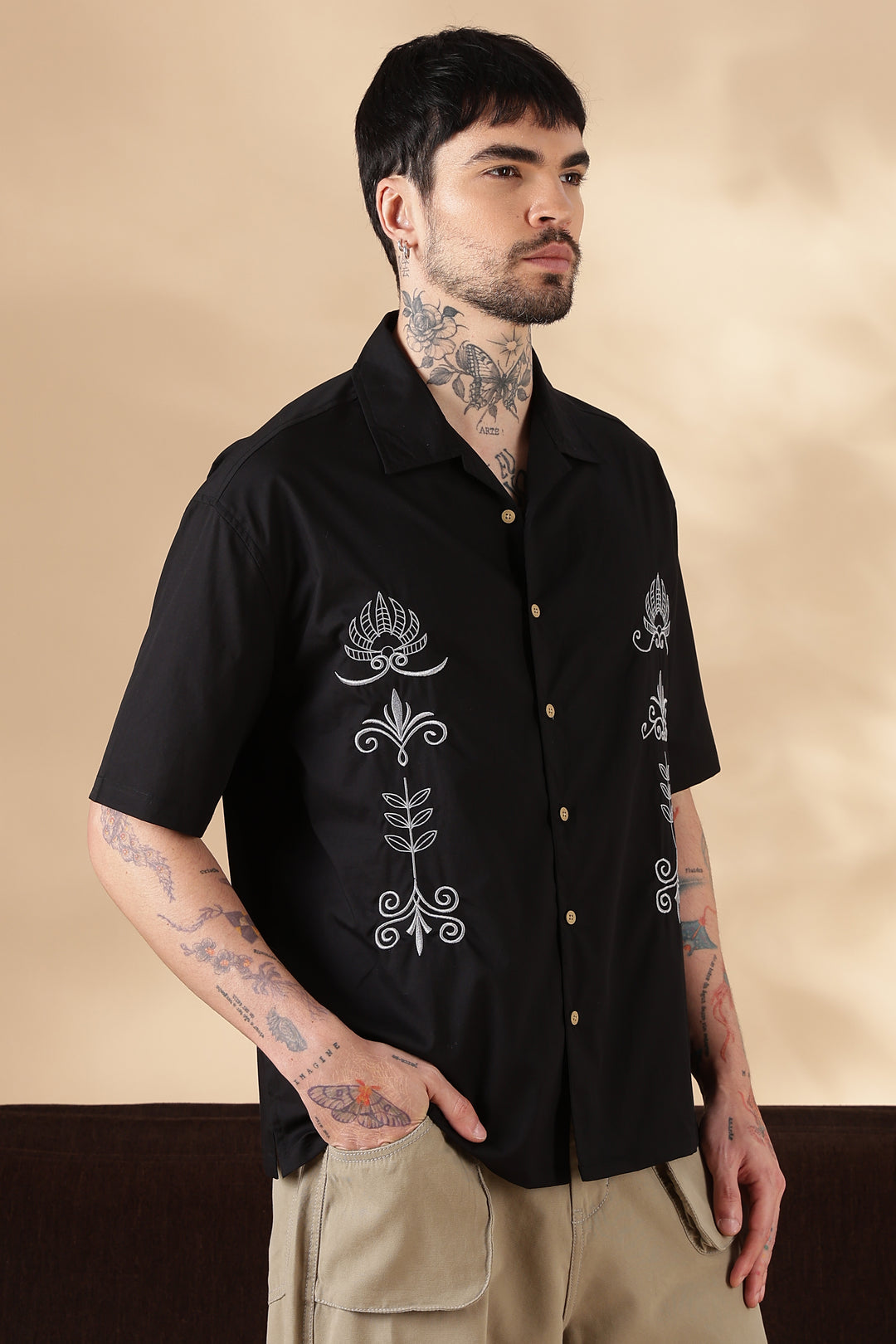 Artwork : Embroidery Black Shirt