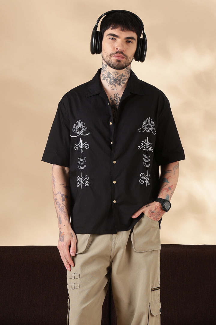 Artwork : Embroidery Black Shirt
