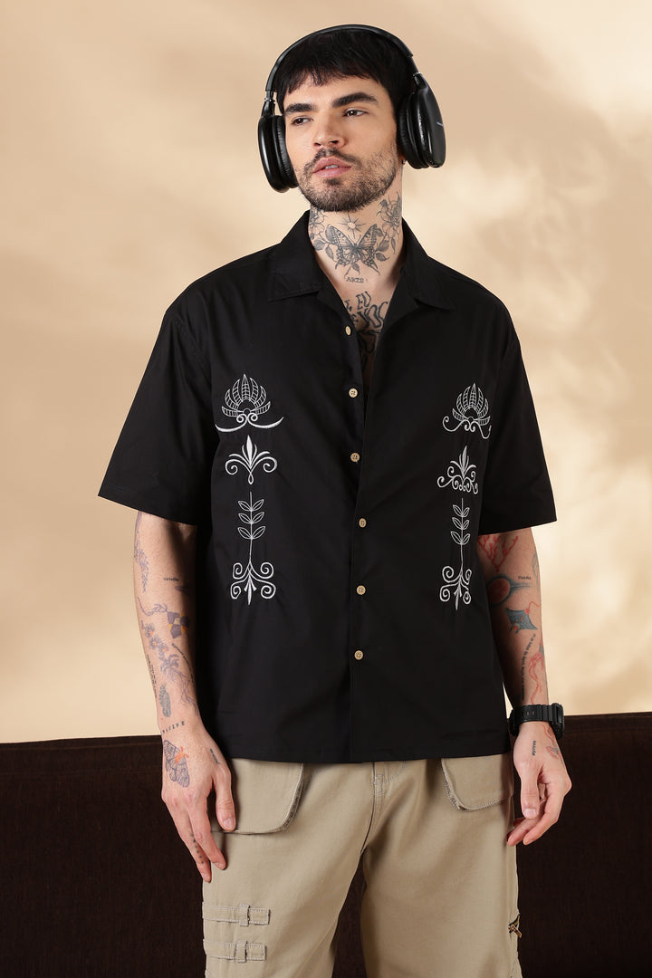 Artwork : Embroidery Black Shirt