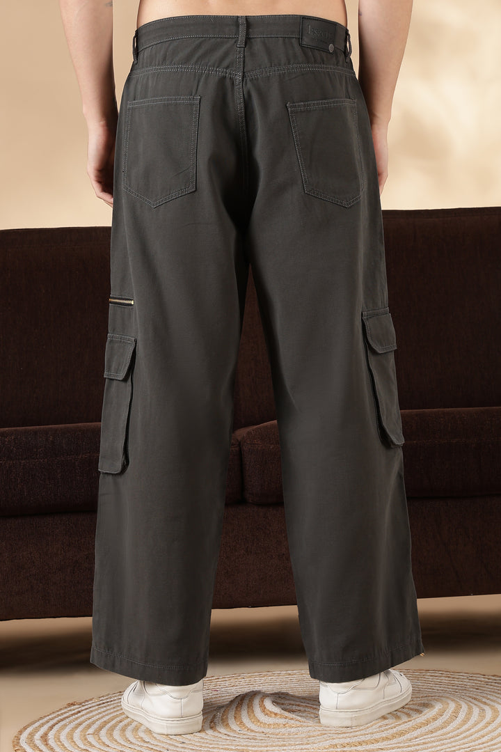 Dark Grey : Dyed Cargo Pants