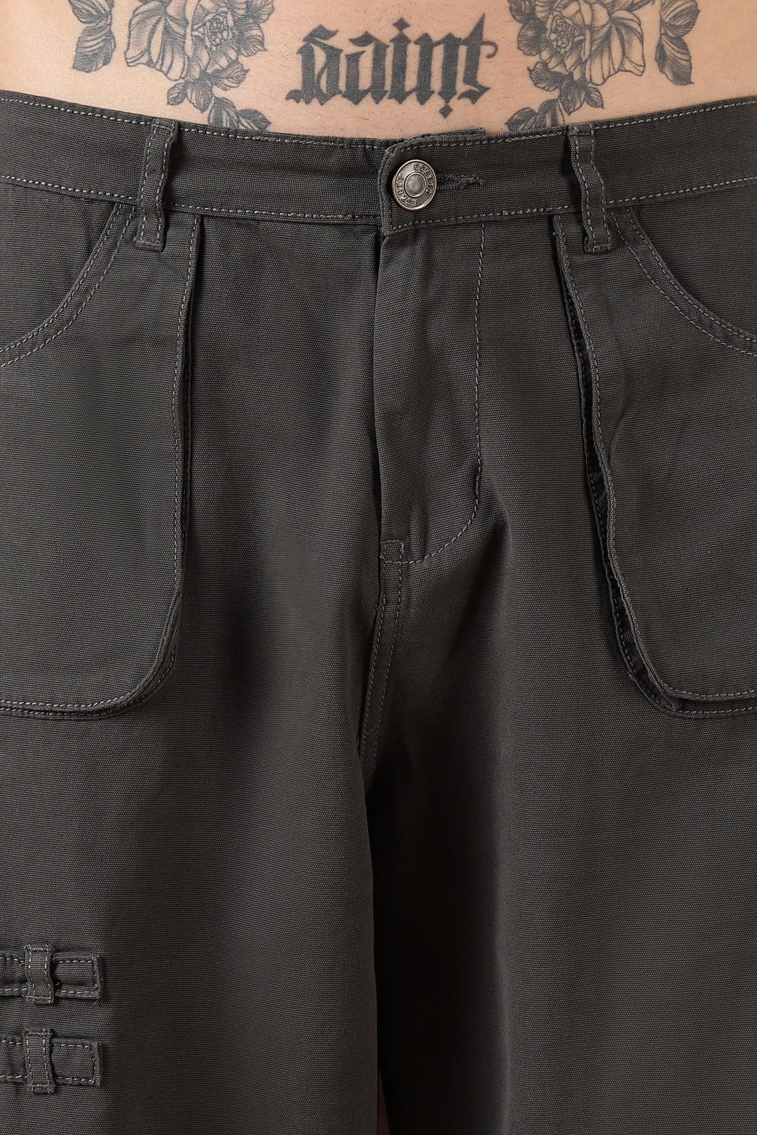 Dark Grey : Dyed Cargo Pants
