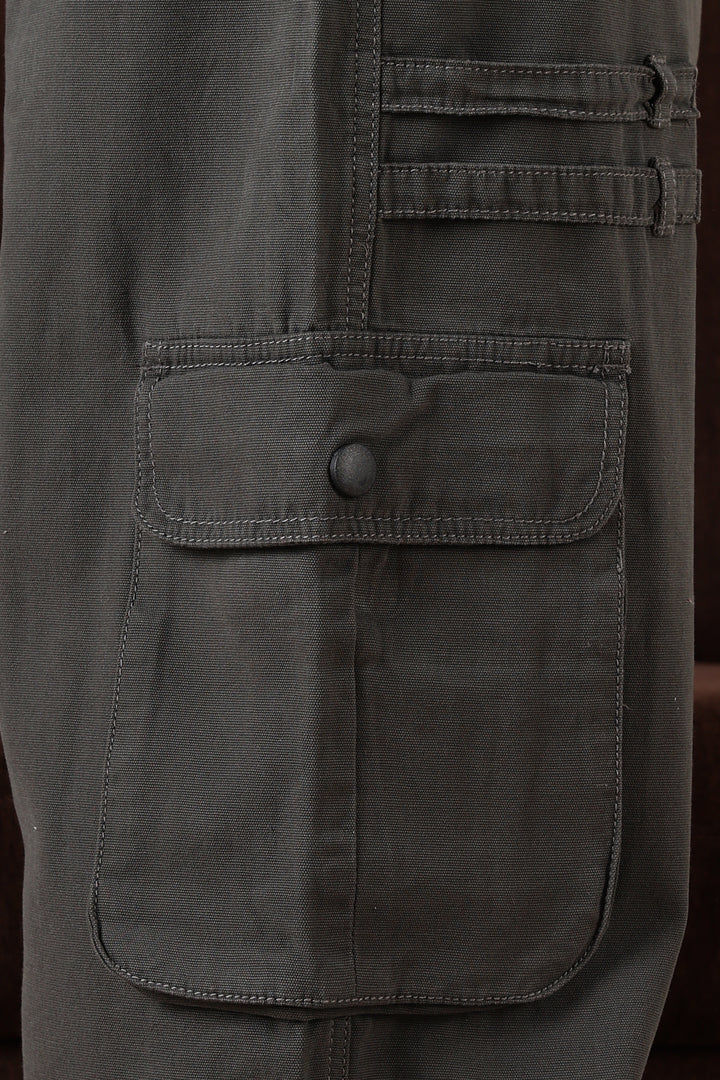Dark Grey : Dyed Cargo Pants