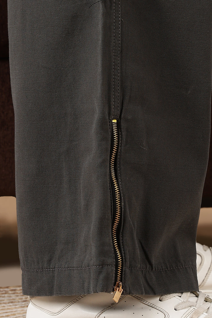 Dark Grey : Dyed Cargo Pants
