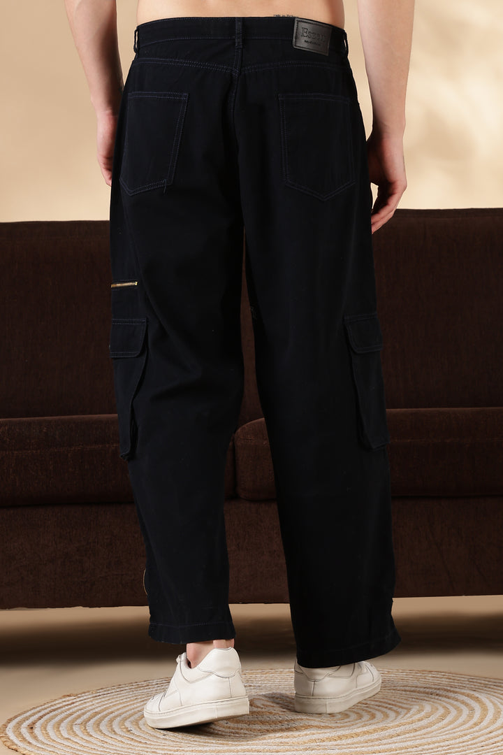 Navy Dyed : Cargo Pants