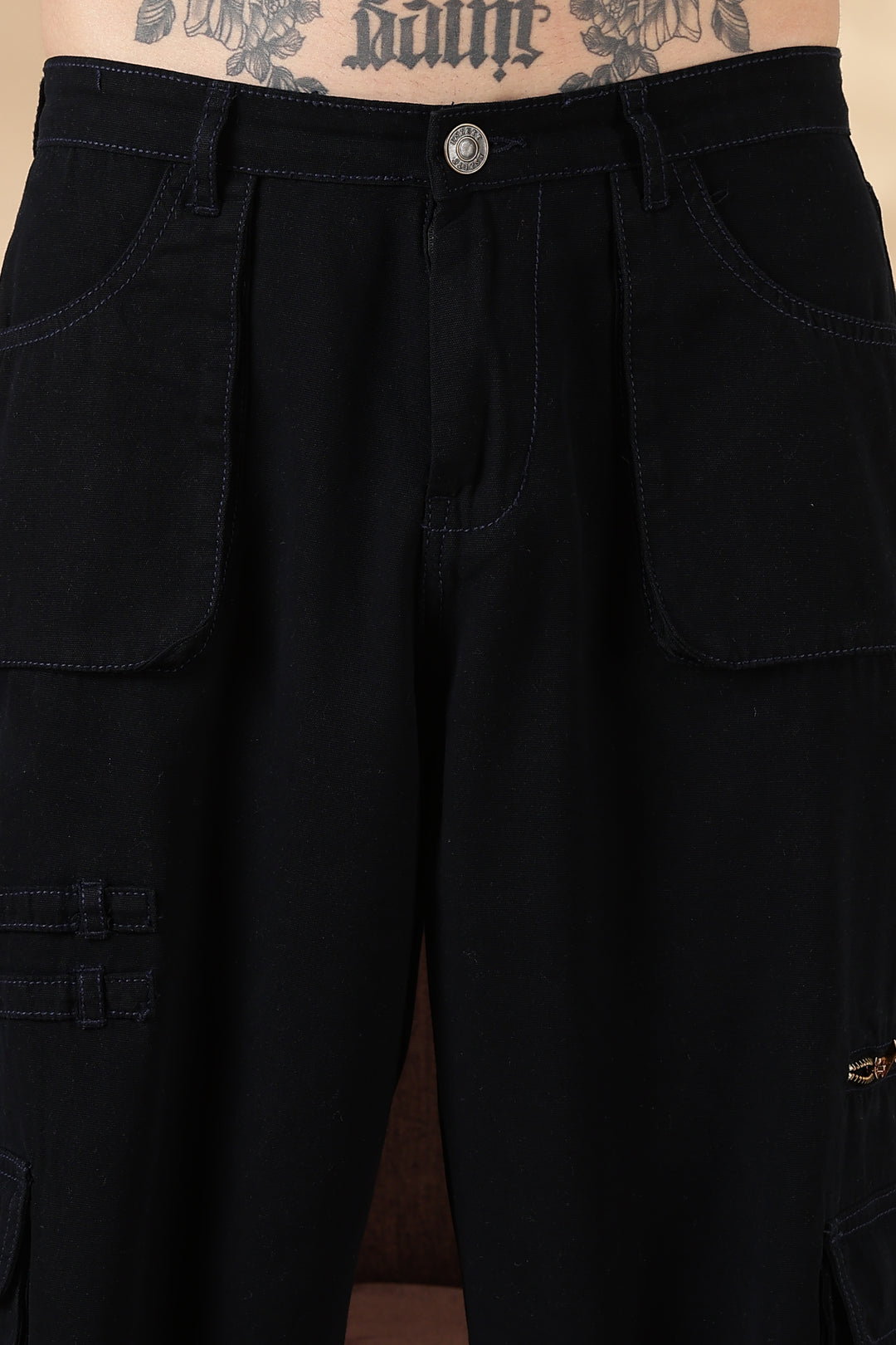Navy Dyed : Cargo Pants