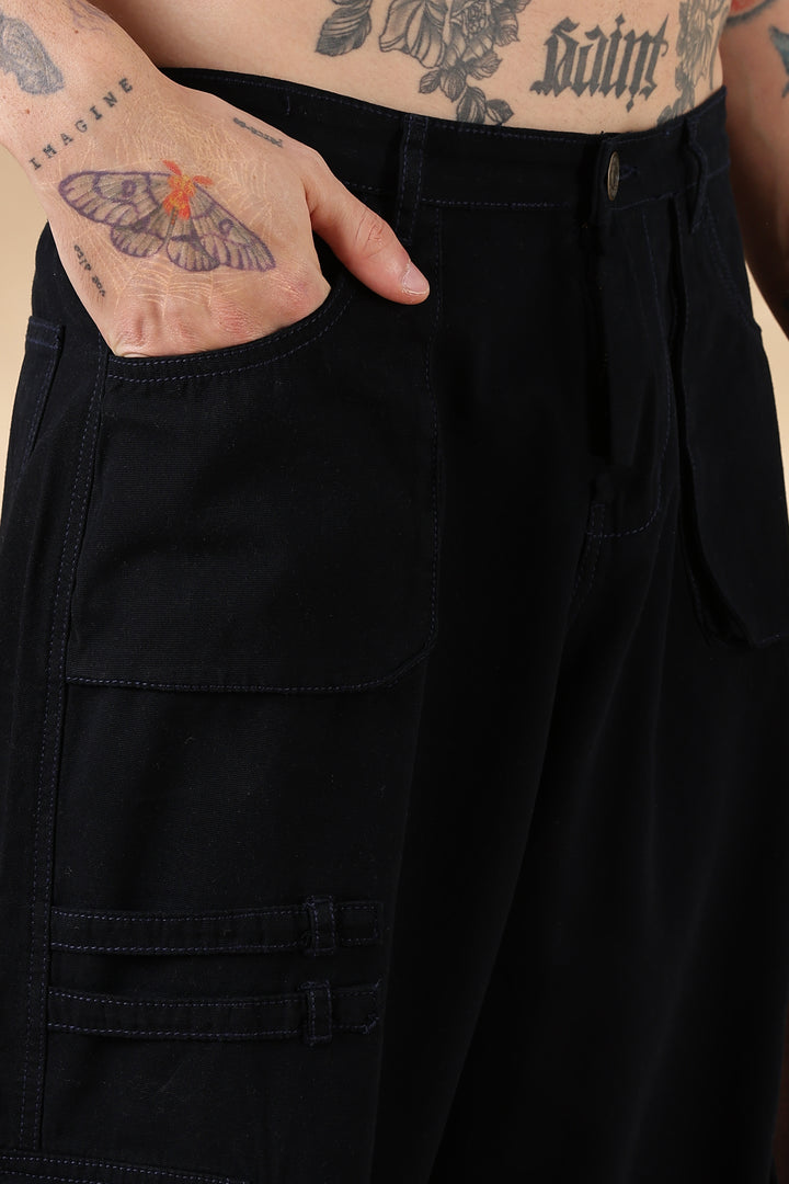 Navy Dyed : Cargo Pants