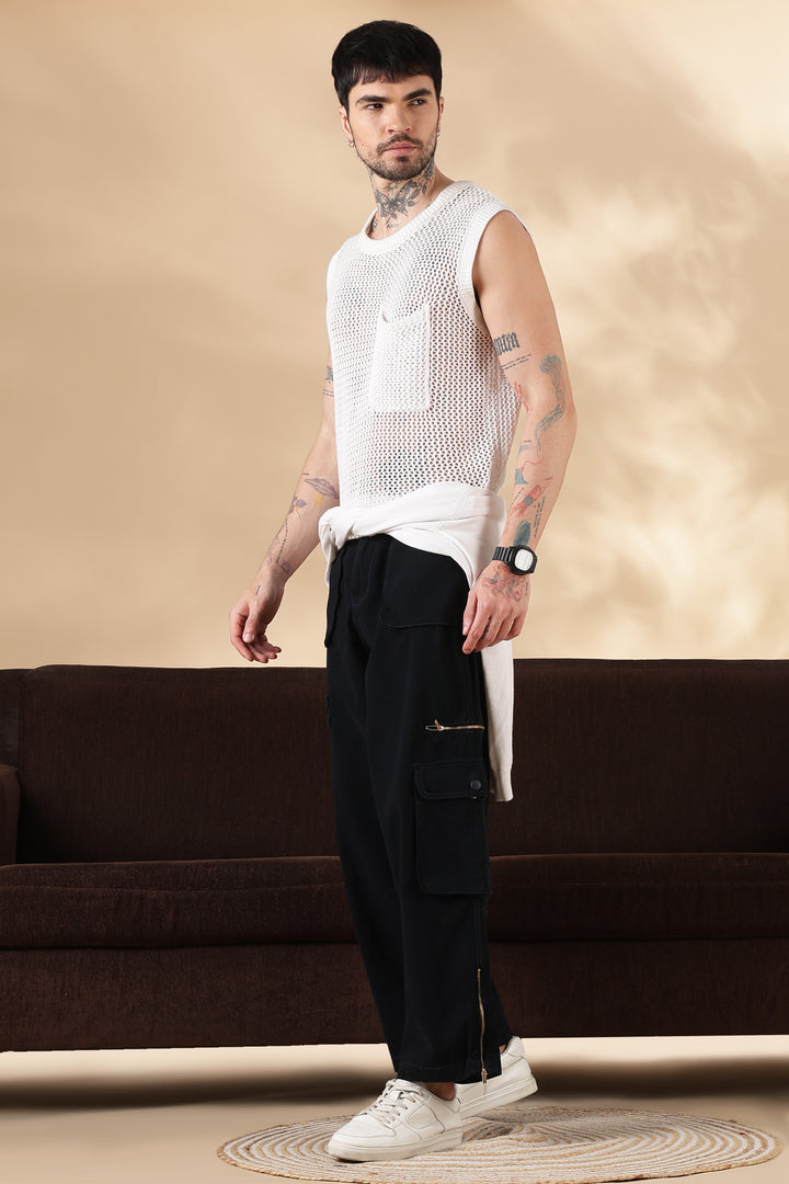Navy Dyed : Cargo Pants