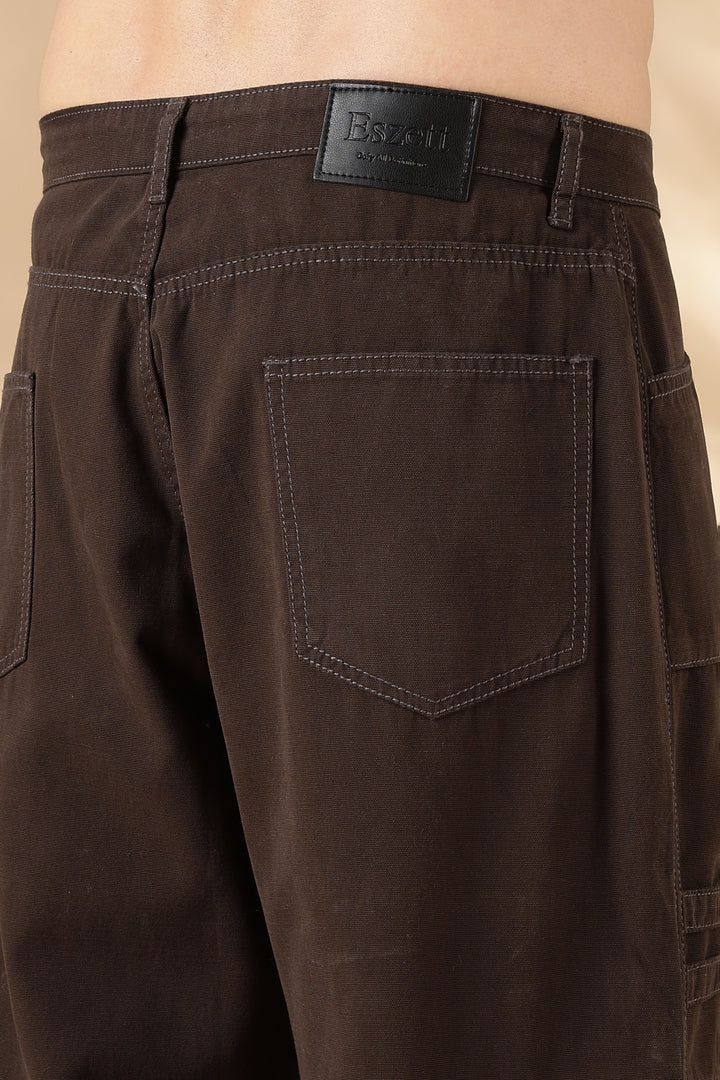Brown Dyed : Cargo Pants