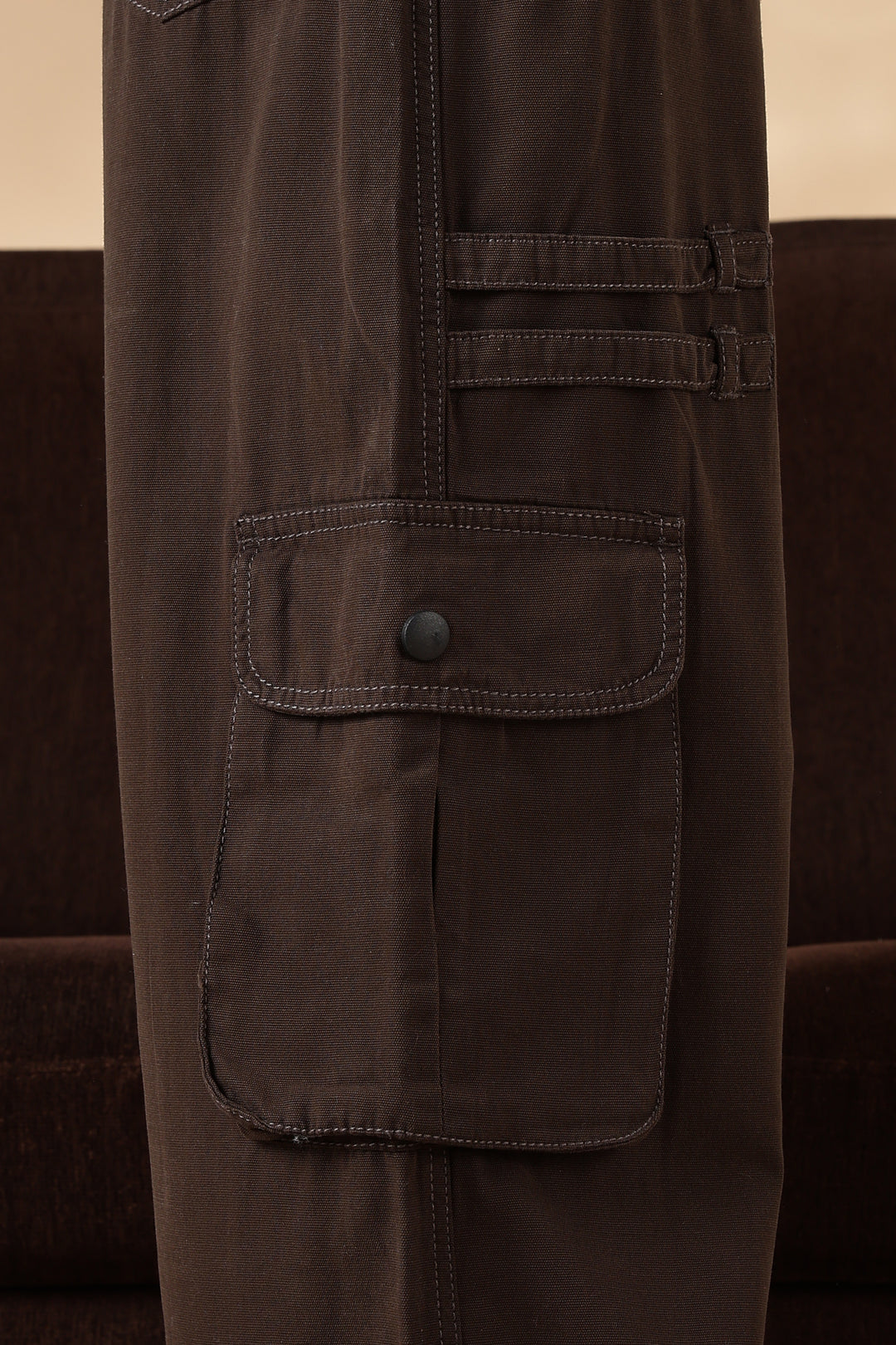 Brown Dyed : Cargo Pants
