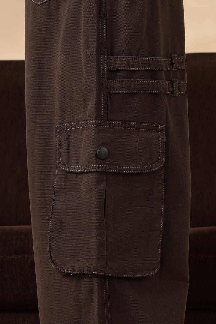 Brown Dyed : Cargo Pants