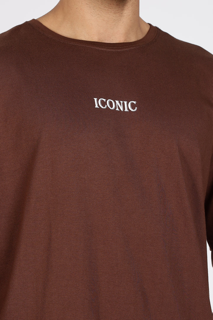 Greek Angel: Brown Oversized T-shirt