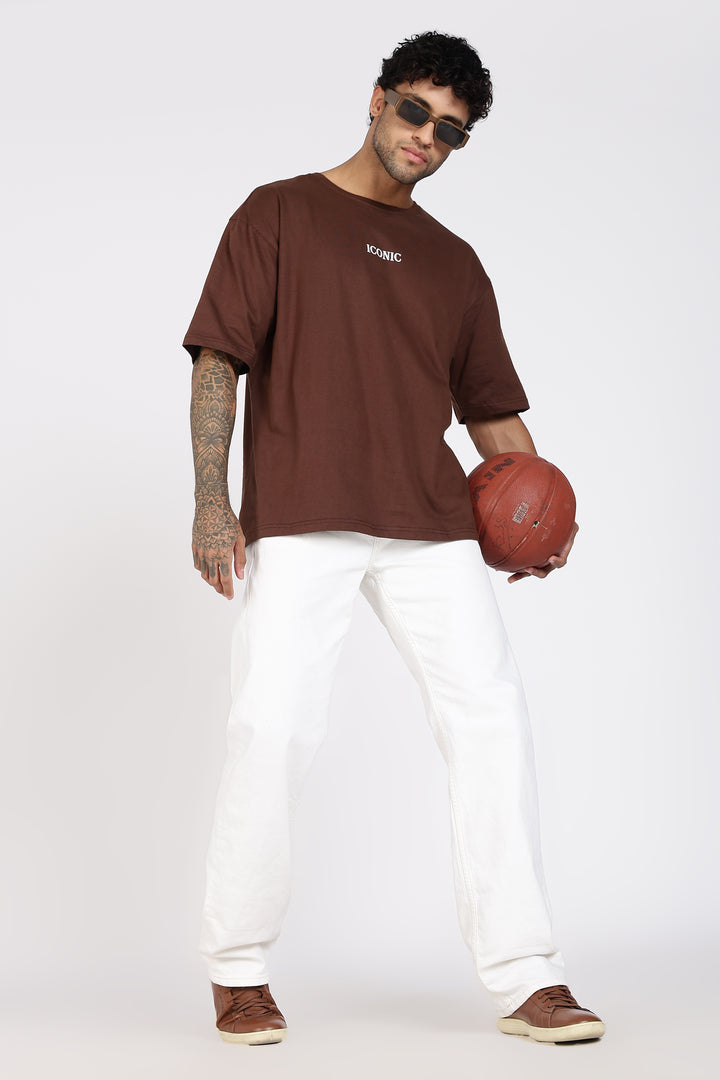 Greek Angel: Brown Oversized T-shirt
