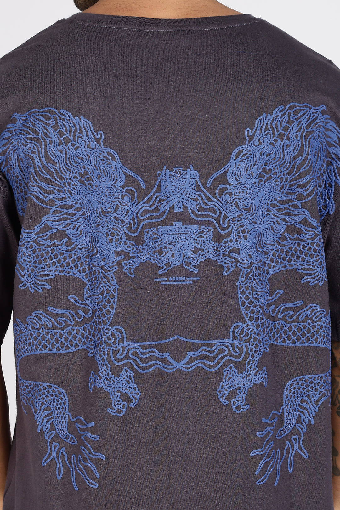 Japanese Dragon: Grey Oversized T-shirt