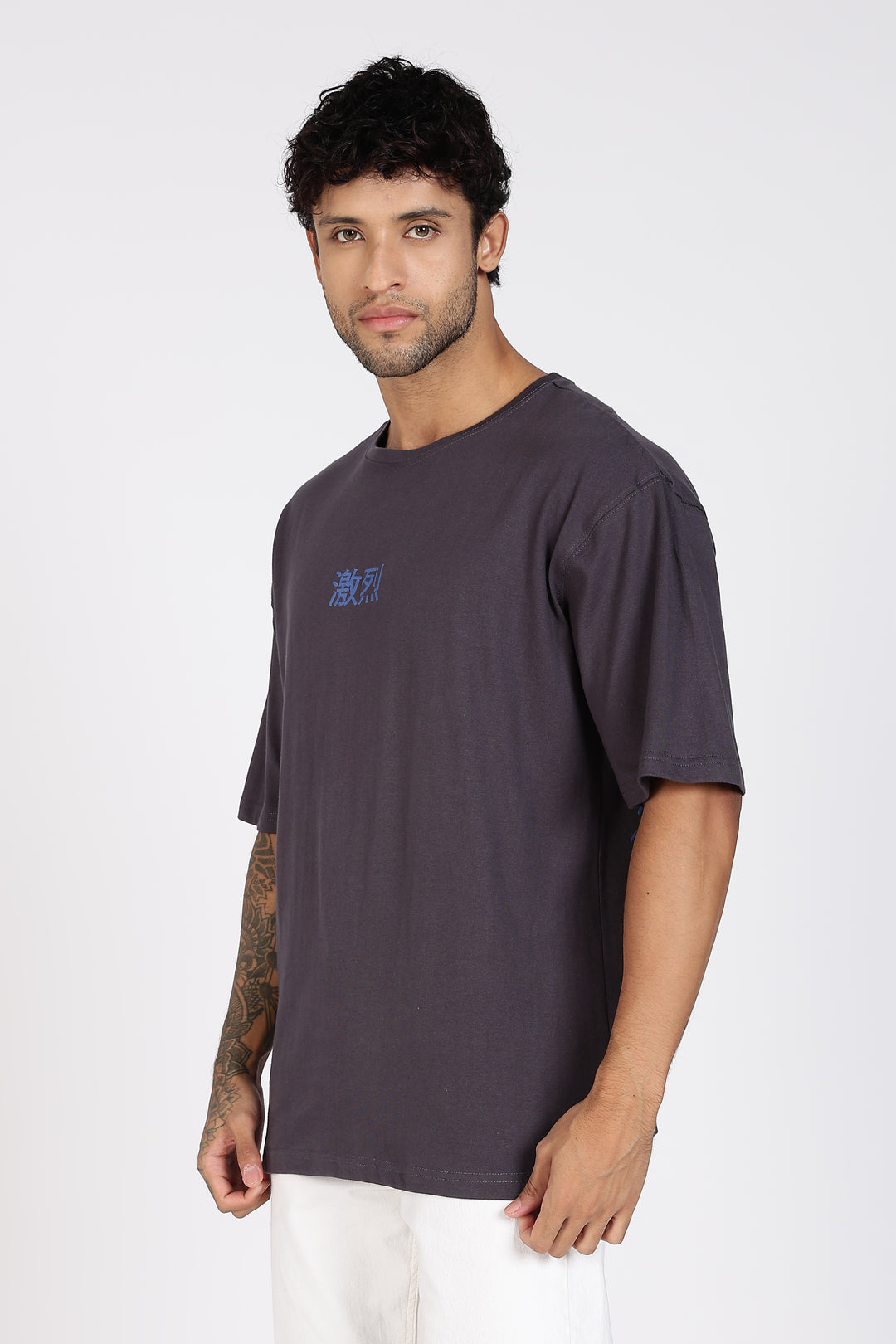 Japanese Dragon: Grey Oversized T-shirt