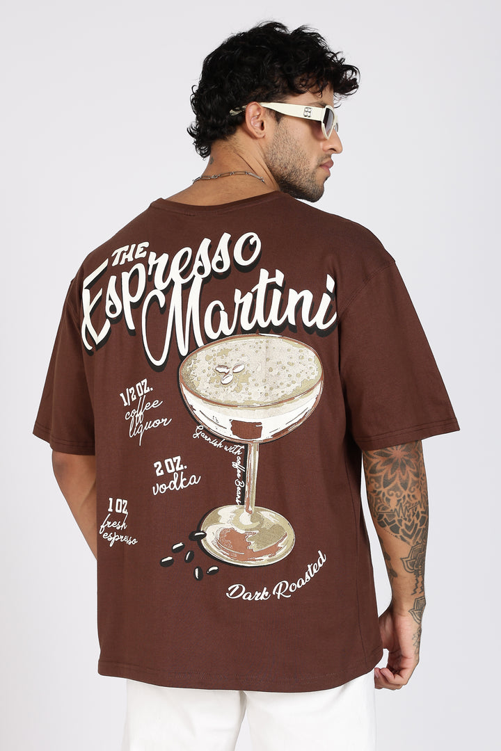Espresso Martini: Brown Oversized T-shirt