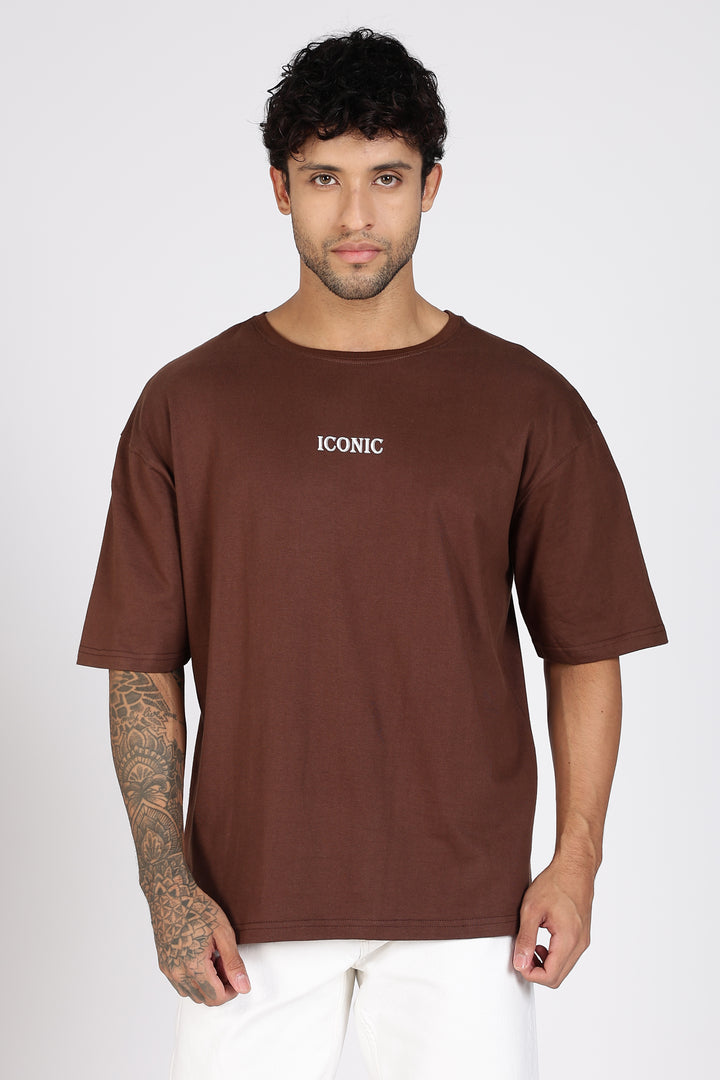 Greek Angel: Brown Oversized T-shirt